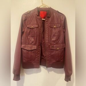 Burgundy Leather Jacket